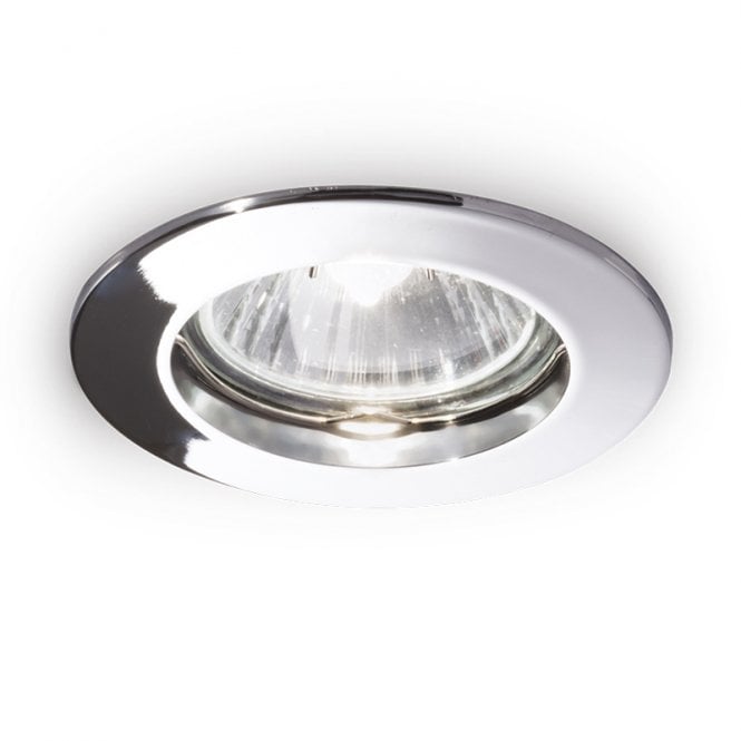 Ideal Lux Jazz Single Light Recessed Downlight in Polished Chrome Finish