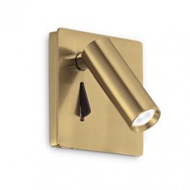 Lite LED Reading Light in a Brushed Brass Finish