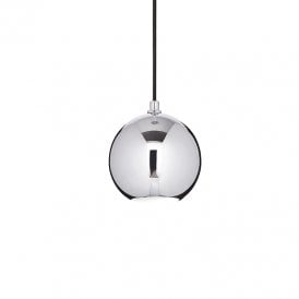 Mr Jack Small Single Light Ceiling Pendant in a Chrome Finish
