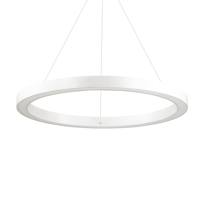 Ideal Lux Oracle Round 70 LED Ceiling Pendant In White Finish