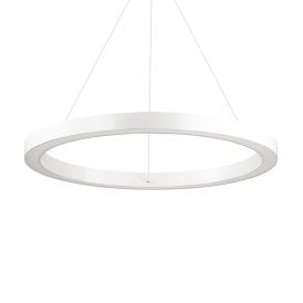 Oracle Round 70 LED Ceiling Pendant In White Finish