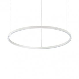 Oracle Slim 70cm Round 4000K LED Ceiling Pendant in White Finish