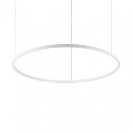 Oracle Slim 90cm Round 4000K LED Ceiling Pendant in White Finish