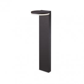 Path Round Cool White LED Outdoor Post Light In Anthracite Finish