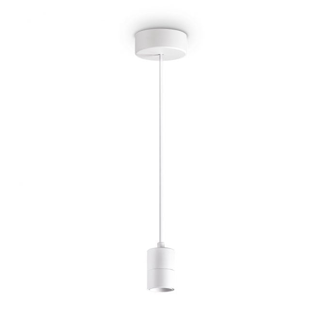 Ideal Lux Set Up Single Light Pendant in White Finish