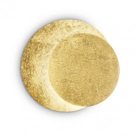 Tick LED Flush Wall Light in a Gold Finish