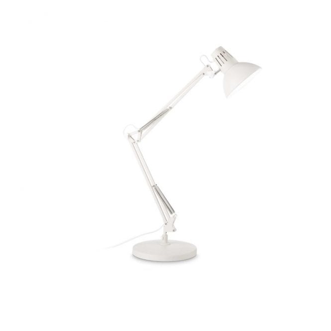 Ideal Lux Wally Single Light Table Lamp in White Finish