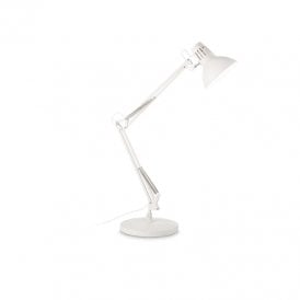 Wally Single Light Table Lamp in White Finish