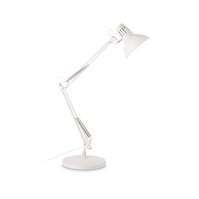 Ideal Lux Wally Single Light Table Lamp in White Finish