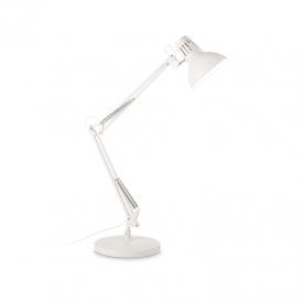 Wally Single Light Table Lamp in White Finish