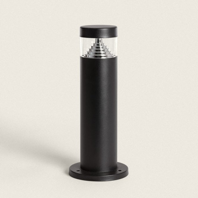 Iluzzia  6W 30cm Inti Integrated Warm White LED Stainless Steel Outdoor Post Light in Black Finish