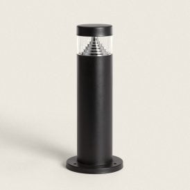 Iluzzia 6W 30cm Inti Integrated Warm White LED Stainless Steel Outdoor Post Light in Black Finish