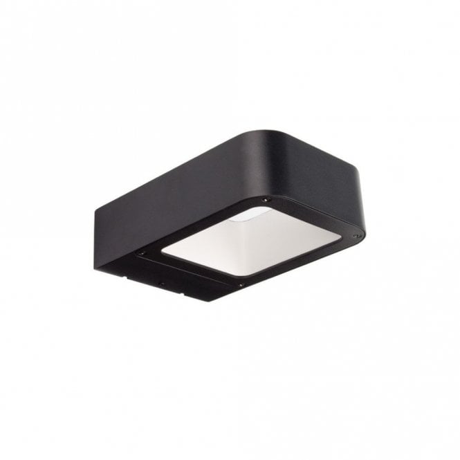 Iluzzia  6w Asturica Outdoor LED Up & Down Wall Light in Black Finish with an Opal Diffuser