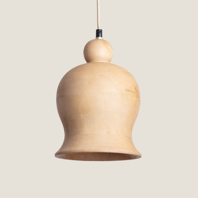 Iluzzia  Akesh II Wood Ceiling Pendant Light - Natural