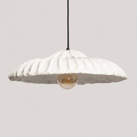 Iluzzia Catrina Wood Ceiling Pendant Light - White