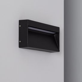 Iluzzia Columbia Surface Mounted Warm White LED Outdoor Brick Light In Black Finish