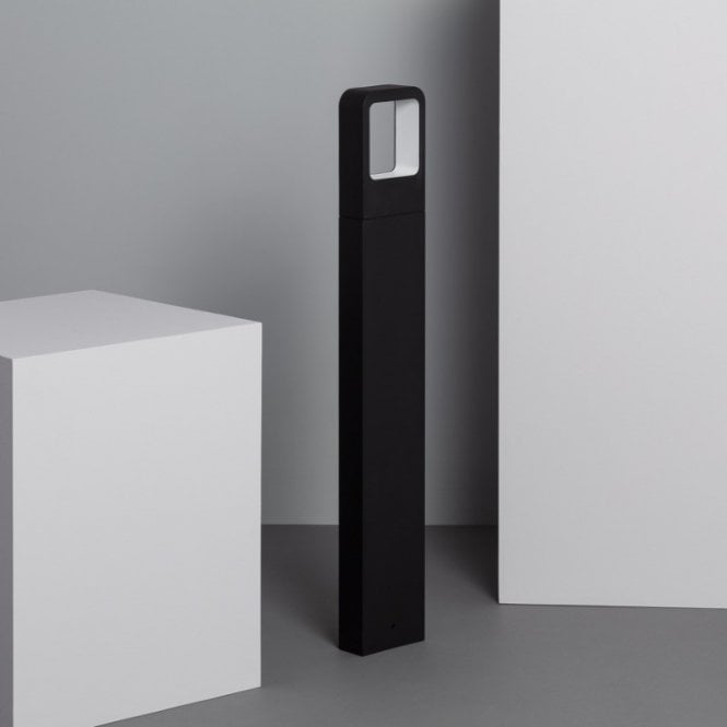 Iluzzia Emerita Warm White LED Outdoor Post Light In Black Finish