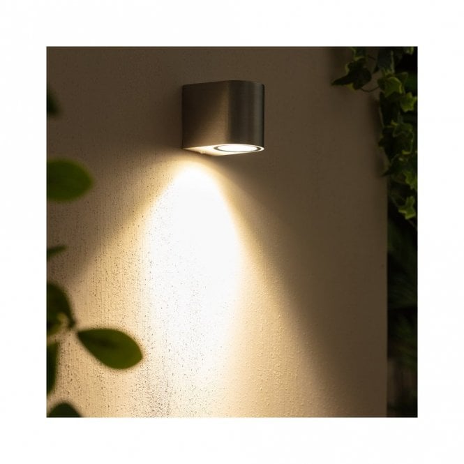 Iluzzia Gala Outdoor Single Light Wall Fitting In Chrome Finish
