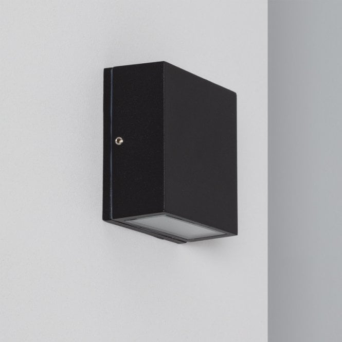 Iluzzia  Halesa Aluminium 3W Cool White LED Outdoor Wall Light In Black Finish