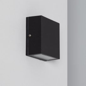 Iluzzia Halesa Aluminium 3W Cool White LED Outdoor Wall Light In Black Finish
