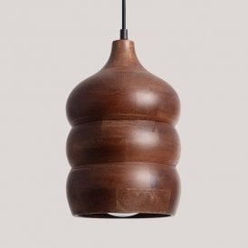 Iluzzia Kanan I Wood Ceiling Pendant Light - Brown