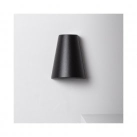 Iluzzia Magna Outdoor Up & Down Wall Light in Black Finish