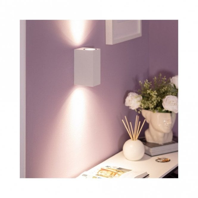 Iluzzia Miseno Outdoor 2 Light Up & Down Wall Fitting in White Finish