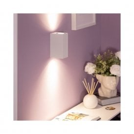 Iluzzia Miseno Outdoor 2 Light Up & Down Wall Fitting in White Finish