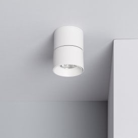 Iluzzia New Onuba 7W Aluminium Round Cool White LED Ceiling Spotlight In White Finish