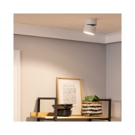 Iluzzia Onuba 30W Warm White LED Single Spotlight Fitting in White Finish