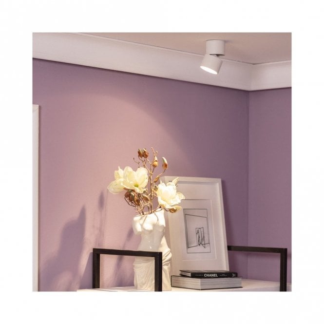 Iluzzia Onuba 7W Cool White LED Single Spotlight Fitting in White Finish