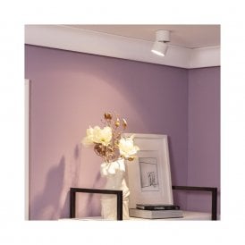 Iluzzia Onuba 7W Cool White LED Single Spotlight Fitting in White Finish
