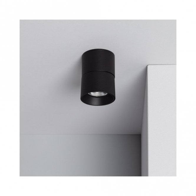 Iluzzia Onuba 7W Warm White LED Single Spotlight Fitting in Black Finish