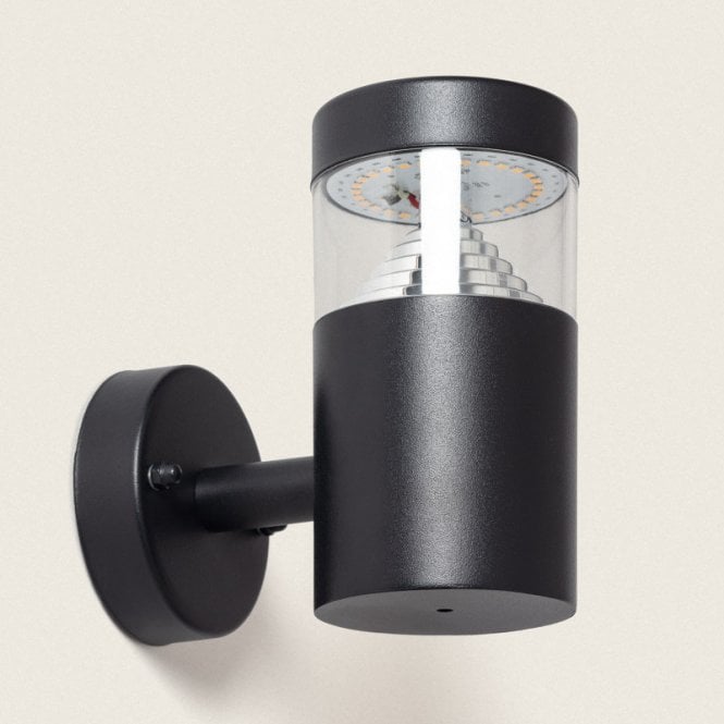 Iluzzia Stainless Steel 6W Warm White LED Outdoor Wall Light In Black Finish