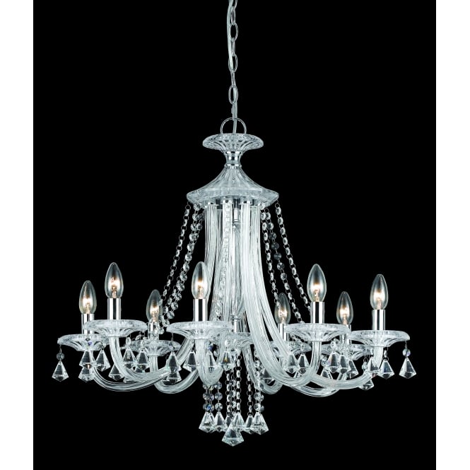 Impex Lighting CF112151/08/CH Calagary 8 Light Ceiling Pendant In ...