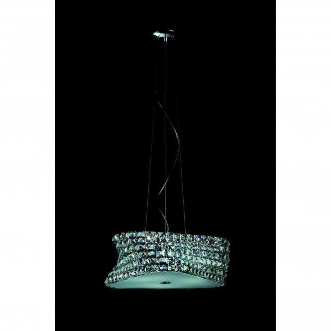 Impex Lighting CFH211131/06/CLR/CH Tia 6 Light Ceiling Pendant In ...