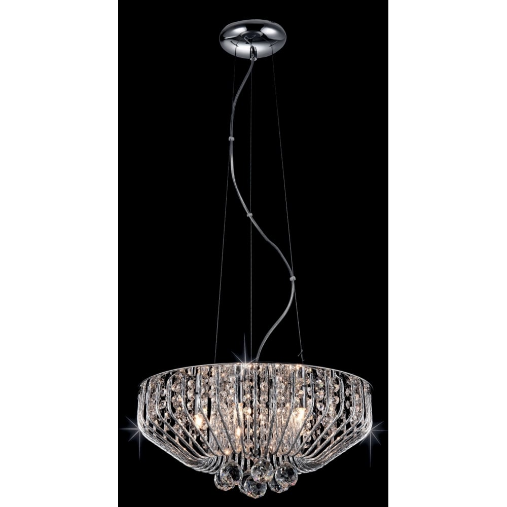 Impex Lighting Impex Carlo 5 Light Ceiling Fitting with Crystal ...