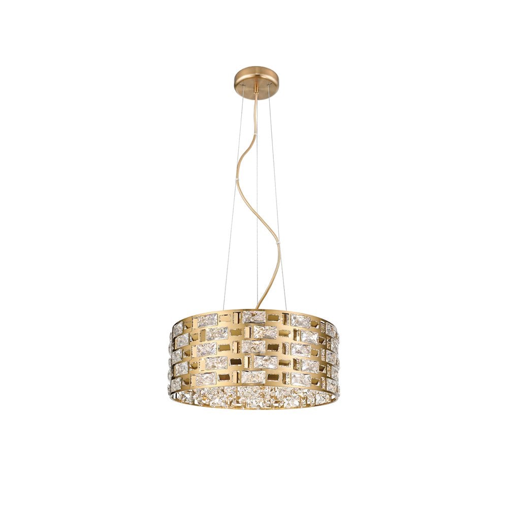 Impex Lighting Impex Lola Crystal 6 Light Chandelier In Gold Finish ...