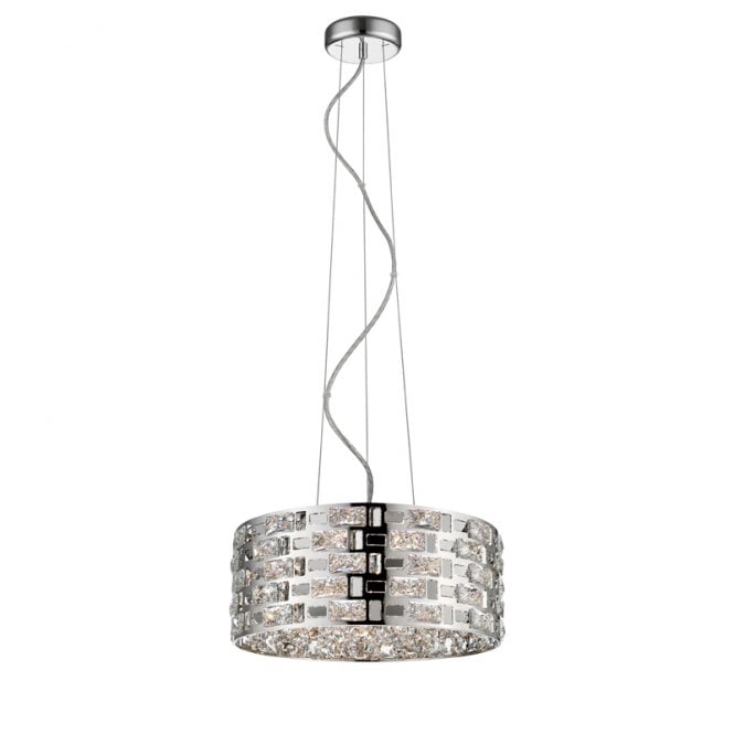 Impex Lighting Impex Lola Crystal 6 Light Chandelier In Polished Chrome ...