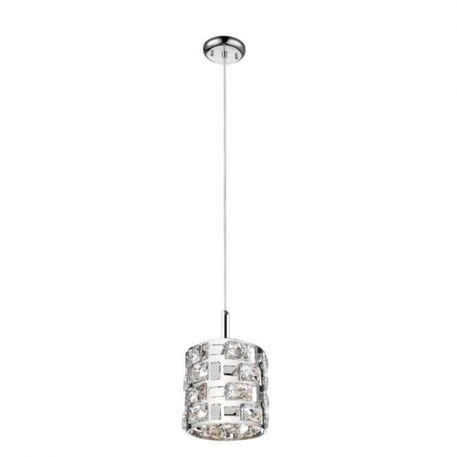 Impex Lighting Impex Lola Single Light Crystal Chandelier In Polished ...