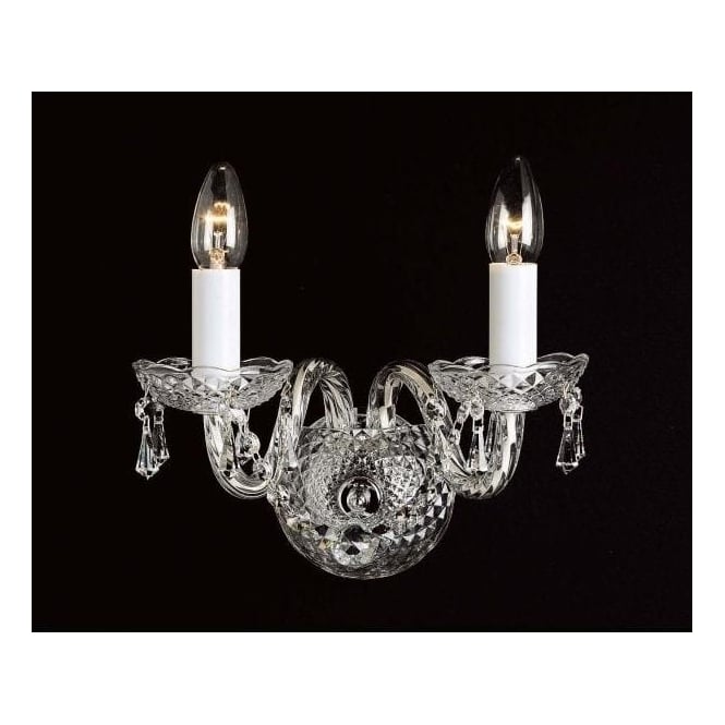 Impex Lighting Impex Modra Strass Crystal Chrome 2 Light Wall Fitting ...