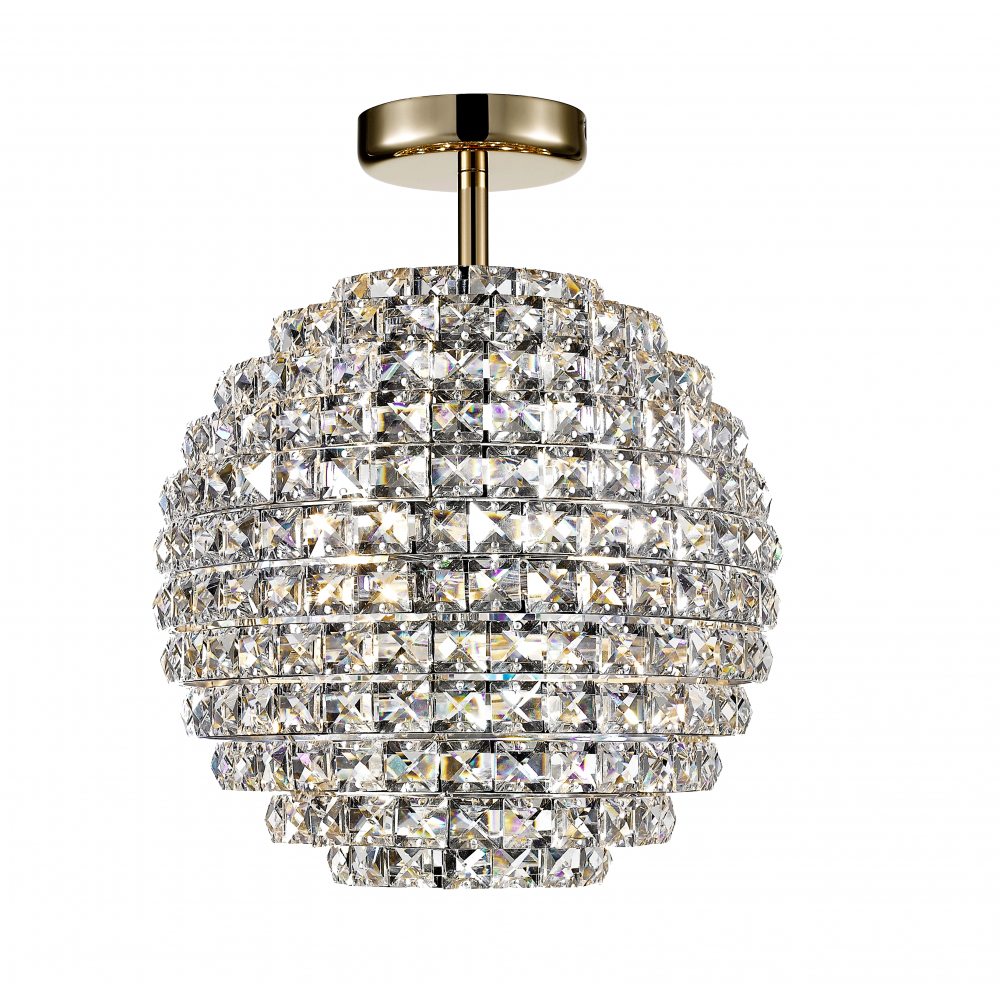 Impex Lighting Impex Nord 4 Light Semi Flush Ceiling Fitting In Gold ...