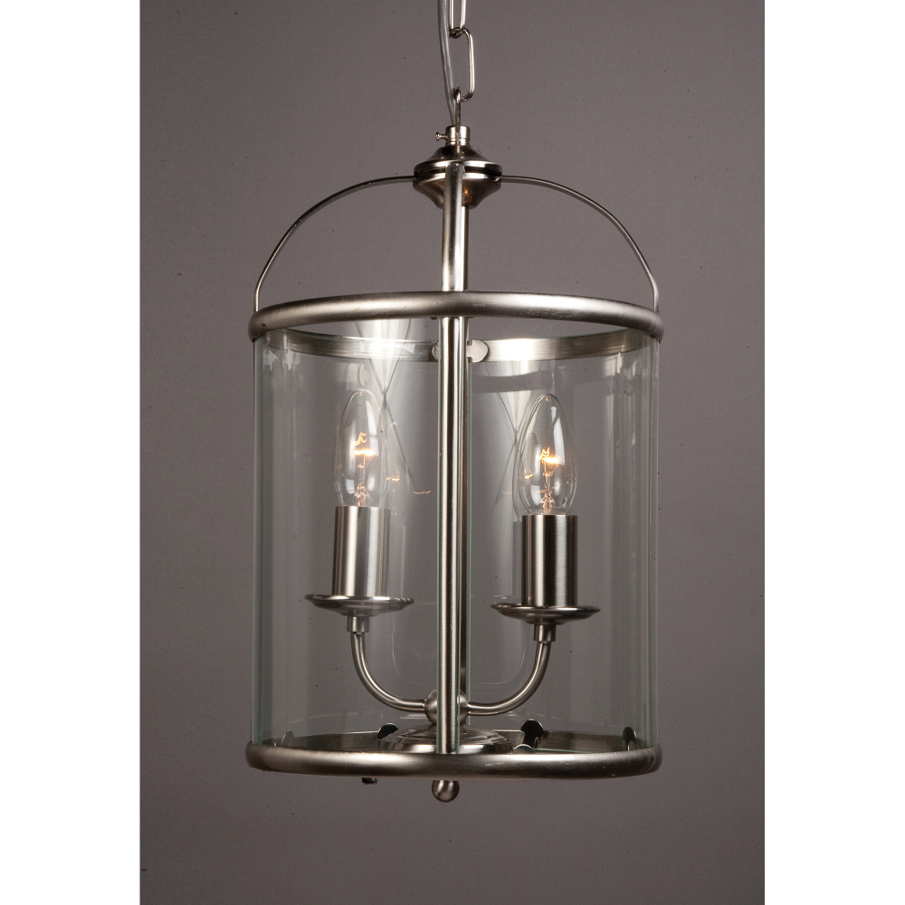 Impex Lighting Impex Orly Satin Nickel 2 Light Lantern 48988 - Indoor ...