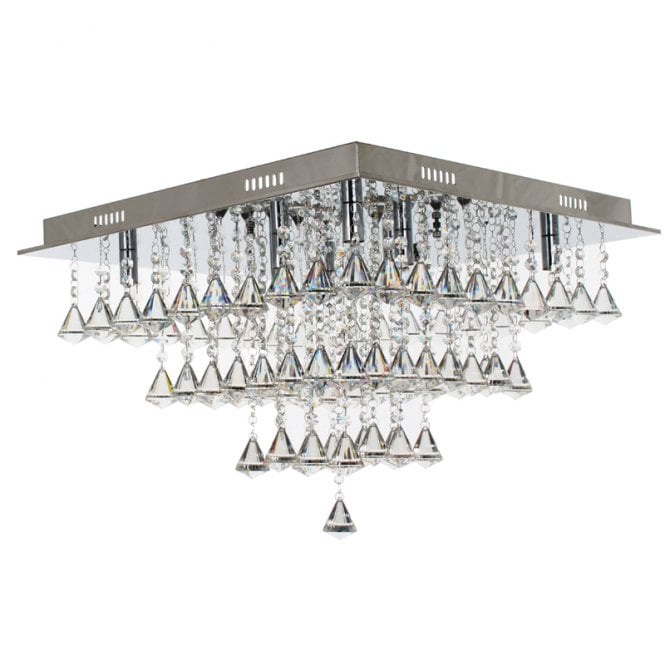 Impex Lighting Impex Parma Medium Square 8 Light Semi-Flush Fitting ...