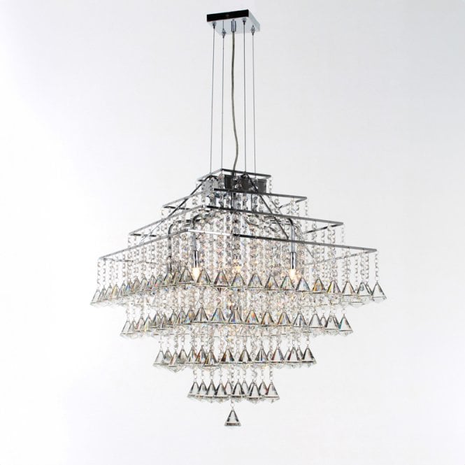 Impex Lighting Impex Parma Square 12 Light Pendant with Polished Chrome ...