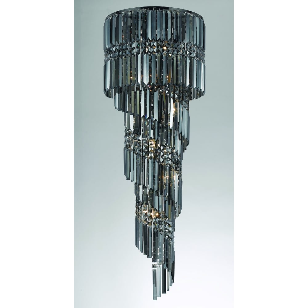 Impex Lighting Impex Toronto 14 Light Ceiling Fitting in Gun Metal And ...