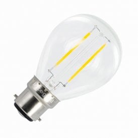 Integral 2W Warm White LED Decorative Filament Golf Ball Bulb - Bayonet Cap