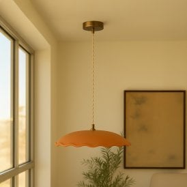 Khudi & Khora 300 Earth Ceramic Ceiling Pendant Light - Terracotta