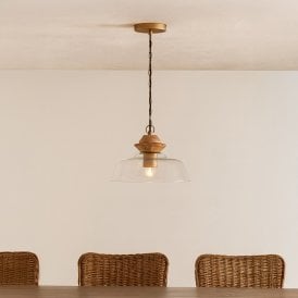 Khudi & Khora Brook Glass Ceiling Pendant Light - Clear