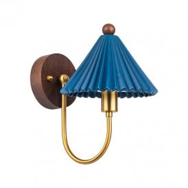 Khudi & Khora Ceramic Elysia Wall Light - Satin Brass